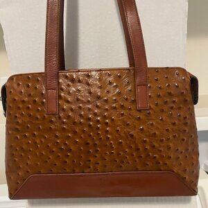 Due Fratelli vintage ostrich leather bag.
